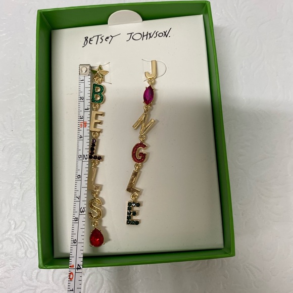 Betsey Johnson Jingle Bells Mismatched Earrings - Picture 2 of 4